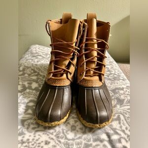 L.L. Bean Boots Brown and Tan 8 inch Women’s Size 7